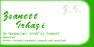 zsanett irhazi business card